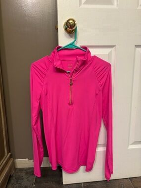 Lilly Pulitzer Hot Pink Luxletic Half-Zip Pullover